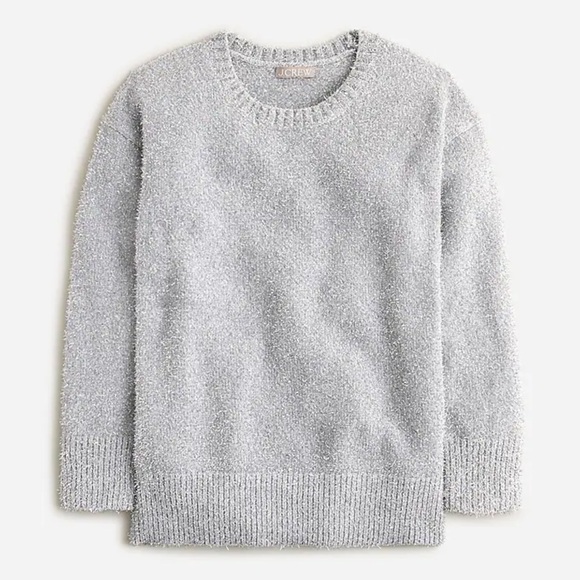 J. Crew women’s Relaxed crewneck sweater in metallic brushed yarn size small - Picture 1 of 10